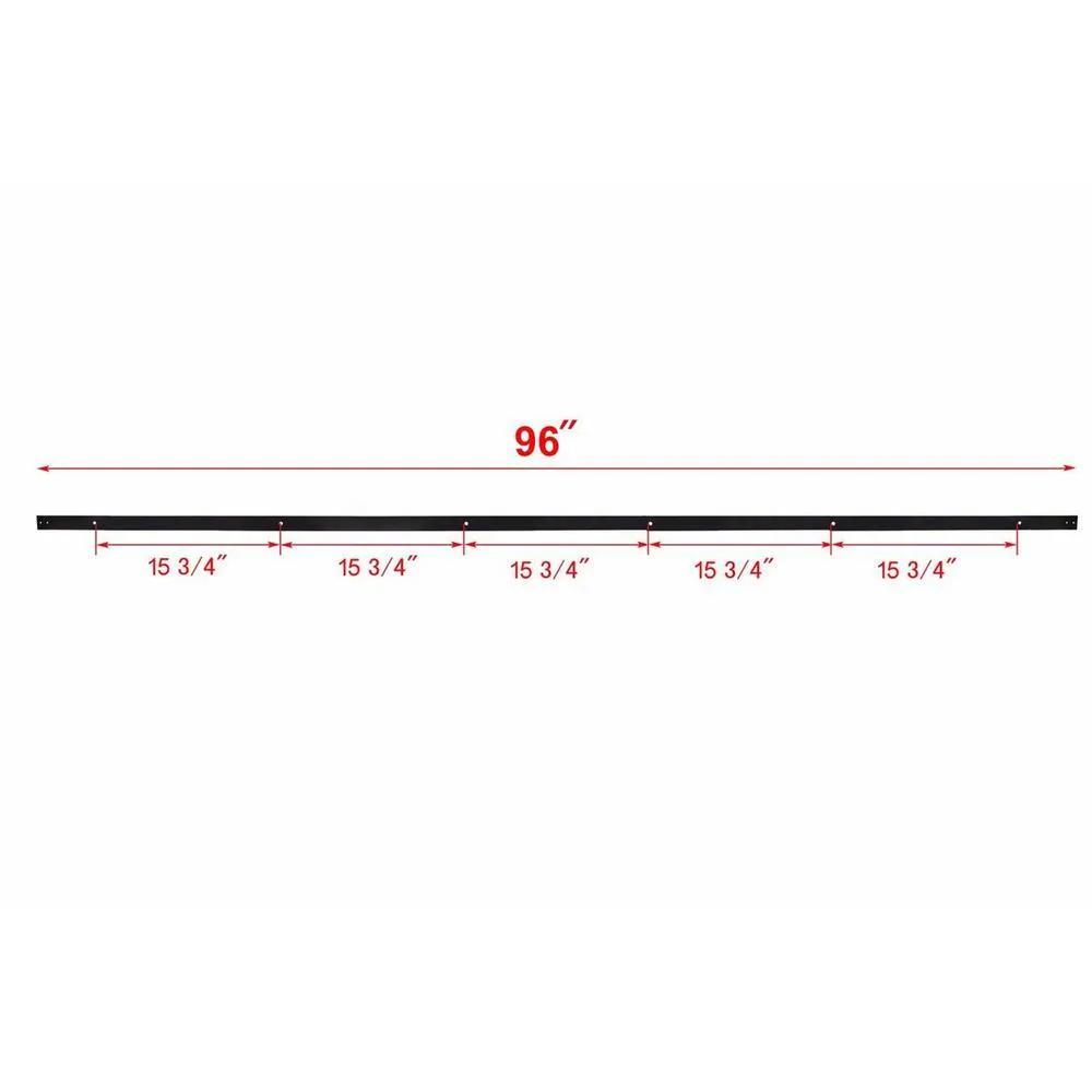 16 ft. Country Sliding Standard Double Track Barn Door Hardware Kit, photo 4 of 5