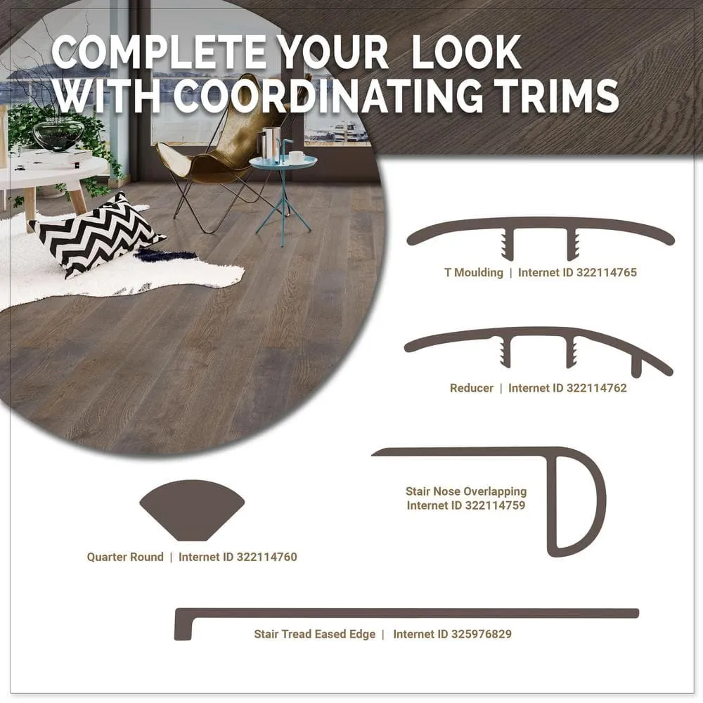 A&A Surfaces Woodridge Derlin Oak 0.28 in. x 6.5 in. Waterproof Wire Brushed Engineered Hardwood Flooring (1040.16 sq. ft./pallet), photo 10 of 10