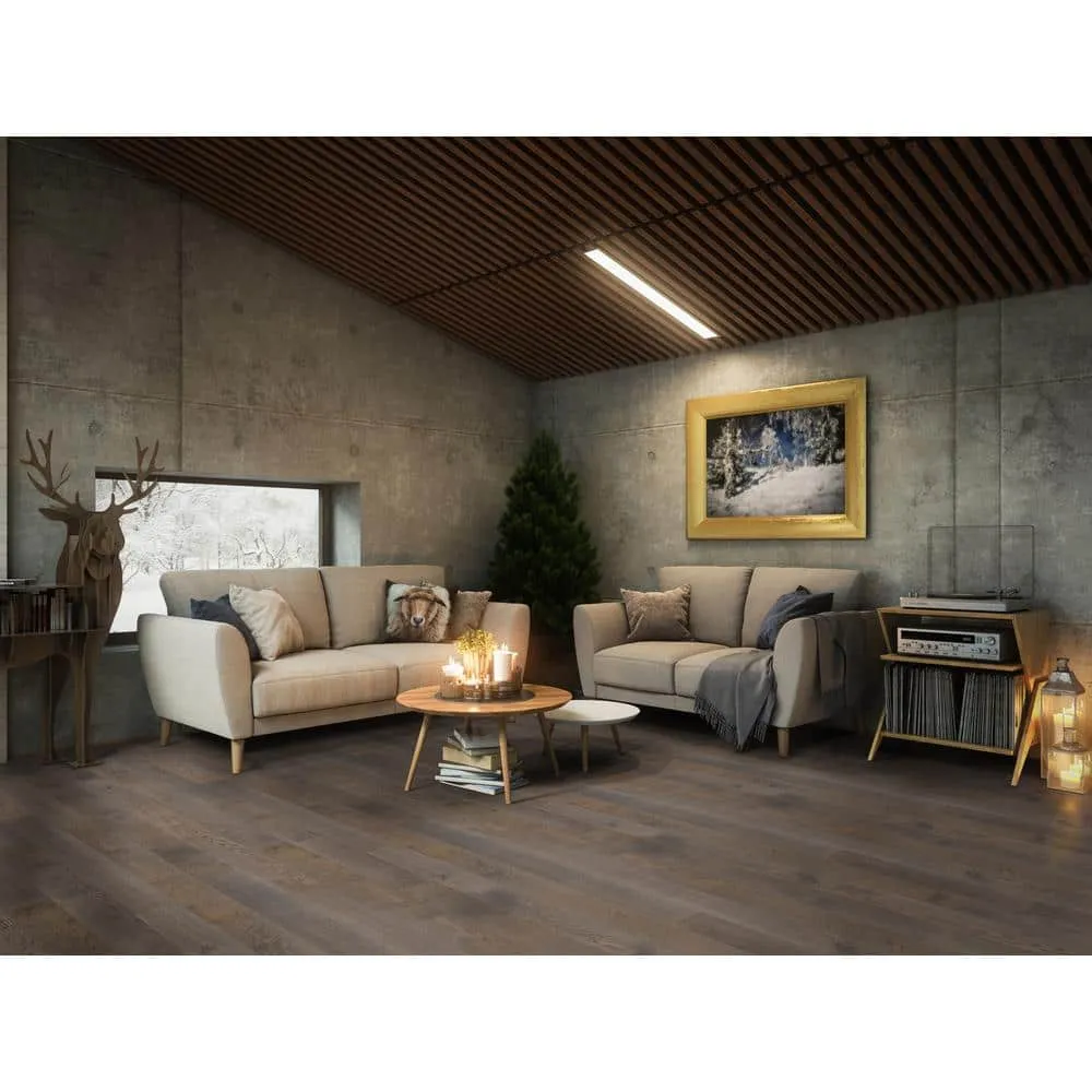 A&A Surfaces Woodridge Derlin Oak 0.28 in. x 6.5 in. Waterproof Wire Brushed Engineered Hardwood Flooring (1040.16 sq. ft./pallet), photo 3 of 10