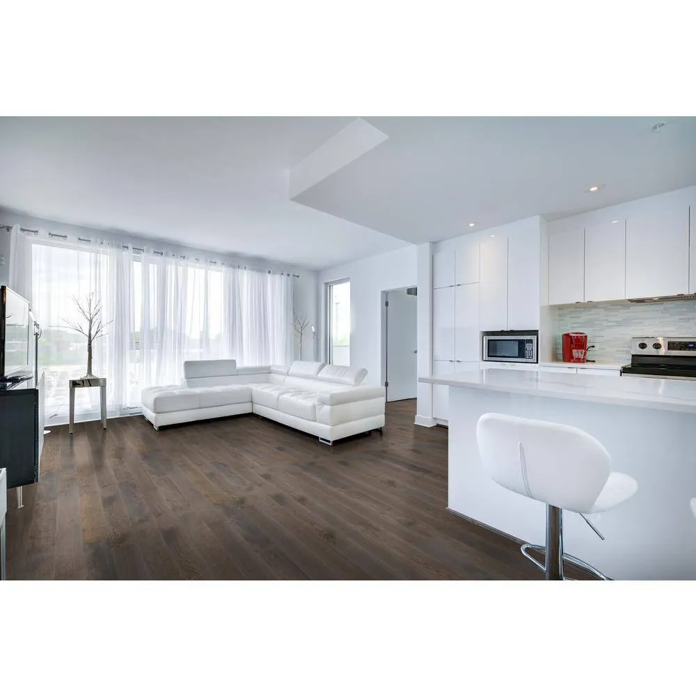 A&A Surfaces Woodridge Derlin Oak 0.28 in. x 6.5 in. Waterproof Wire Brushed Engineered Hardwood Flooring (1040.16 sq. ft./pallet), photo 2 of 10