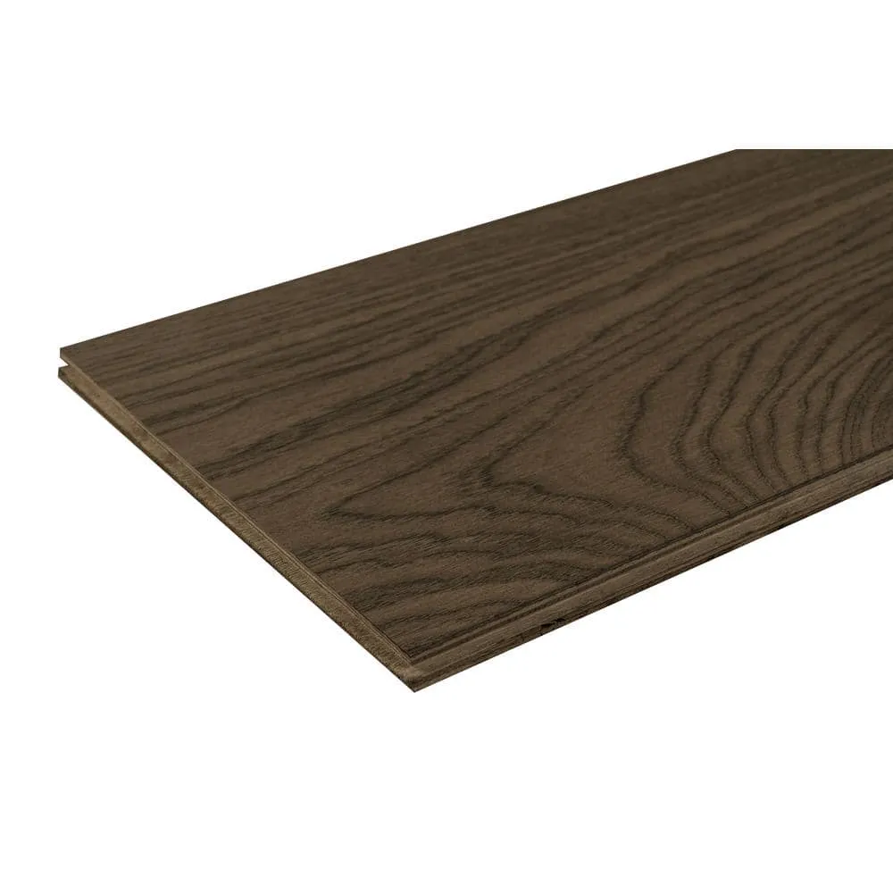 ASPEN FLOORING Desert Shadow Hickory 9/16 in T x 8.66 in. W Tongue and Groove W-Brushed Engineered Hardwood Flooring (31.25 sqft/case), photo 5 of 14