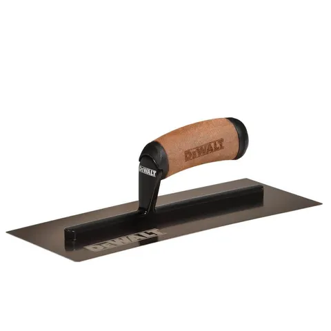 4.75 × 12 in Gold Stainless Steel Flat Trowel with Leather Handle