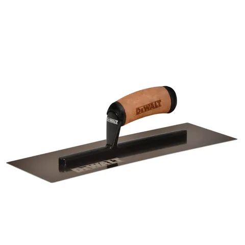 4.75 × 14 in Gold Stainless Steel Flat Trowel with Leather Handle