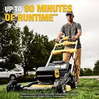 DEWALT 20V MAX 21 in. Brushless Cordless Battery Powered Self Propelled Lawn Mower Kit with (2) 10 Ah Batteries and Chargers, photo 7 of 13