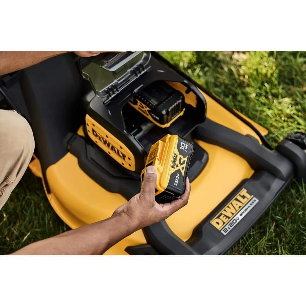 DEWALT 20V MAX 21 in. Brushless Cordless Battery Powered Self Propelled Lawn Mower Kit with (2) 10 Ah Batteries and Chargers, photo 11 of 13