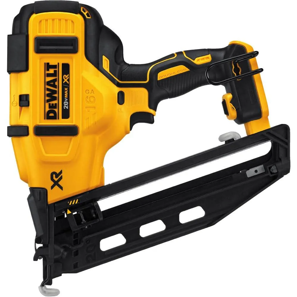DEWALT 20V MAX XR Lithium-Ion Electric Cordless 16-Gauge Angled Finishing Nailer (Tool Only), photo 10 of 15
