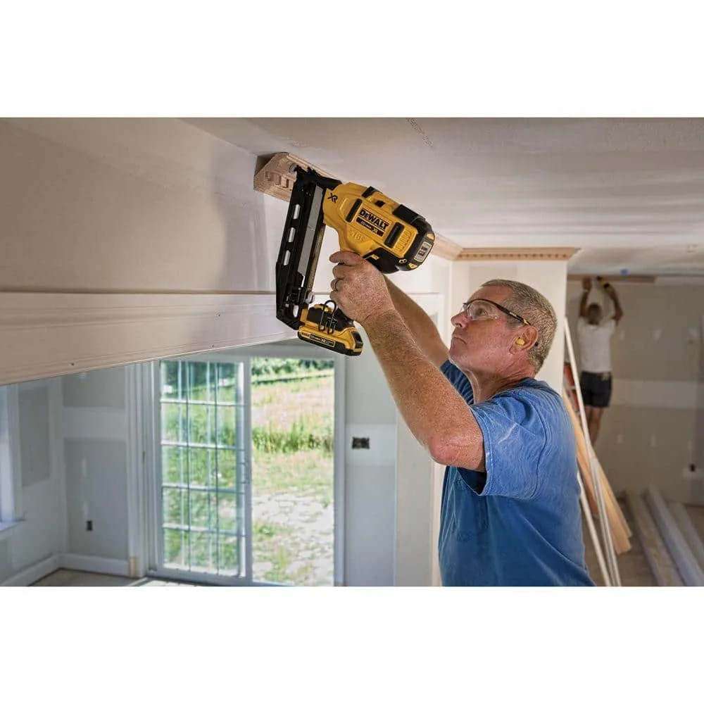 DEWALT 20V MAX XR Lithium-Ion Electric Cordless 16-Gauge Angled Finishing Nailer (Tool Only), photo 11 of 15