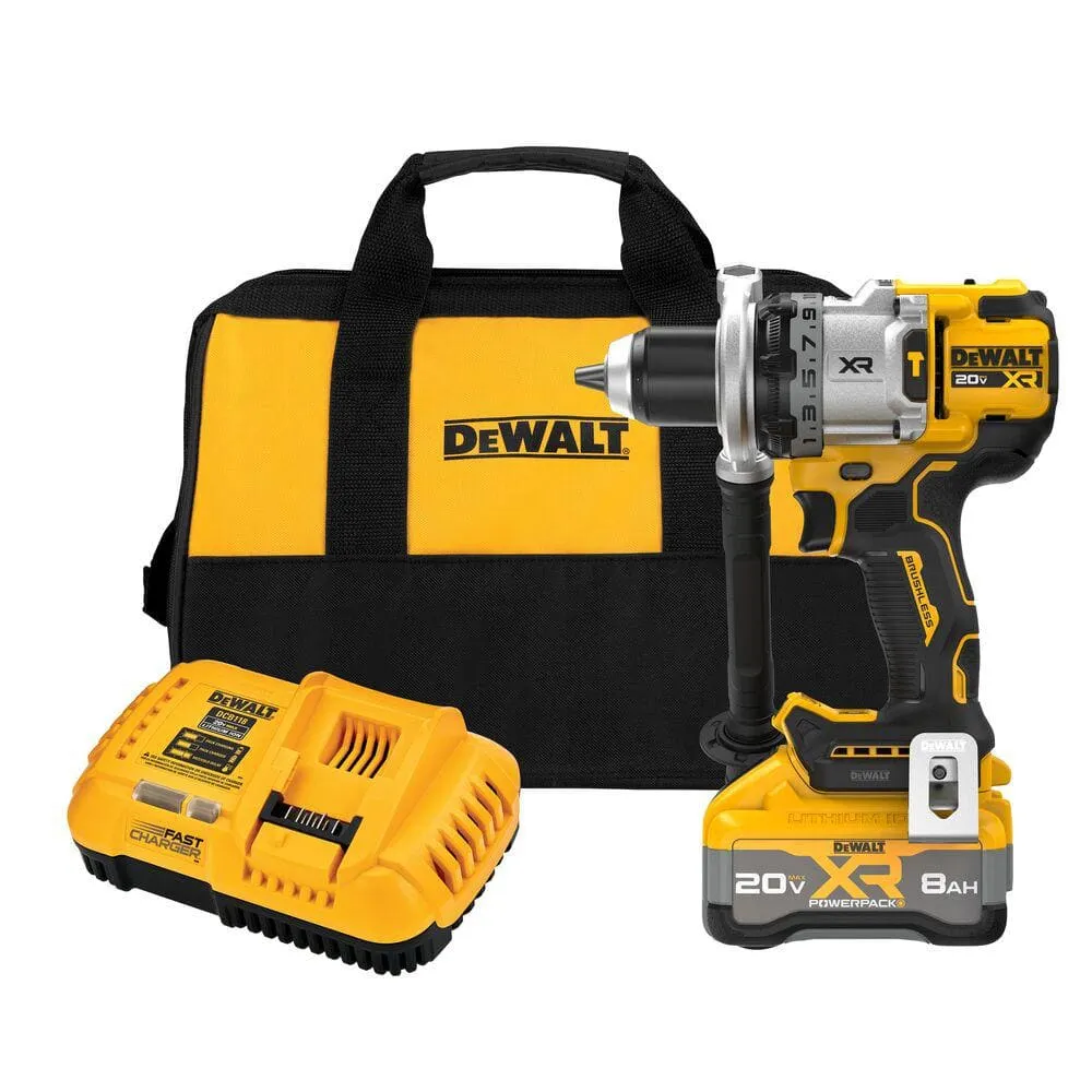 DEWALT 20V XR Lithium-Ion Cordless Hammer Drill Kit with 8.0 Ah Battery, Charger and Kit Bag, photo 14 of 15