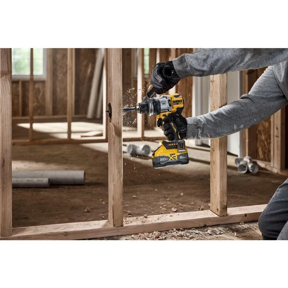 DEWALT 20V XR Lithium-Ion Cordless Hammer Drill Kit with (2) 8.0 Ah Battery, Charger and Kit Bag, photo 8 of 12