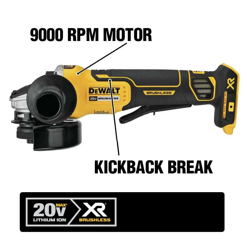 DEWALT 20V MAX Li-Ion Cordless Band Saw (Tool-Only) + 4-1/2 in. Grinder (Tool-Only) with 5Ah Battery, Charger and Kit Bag, photo 4 of 8