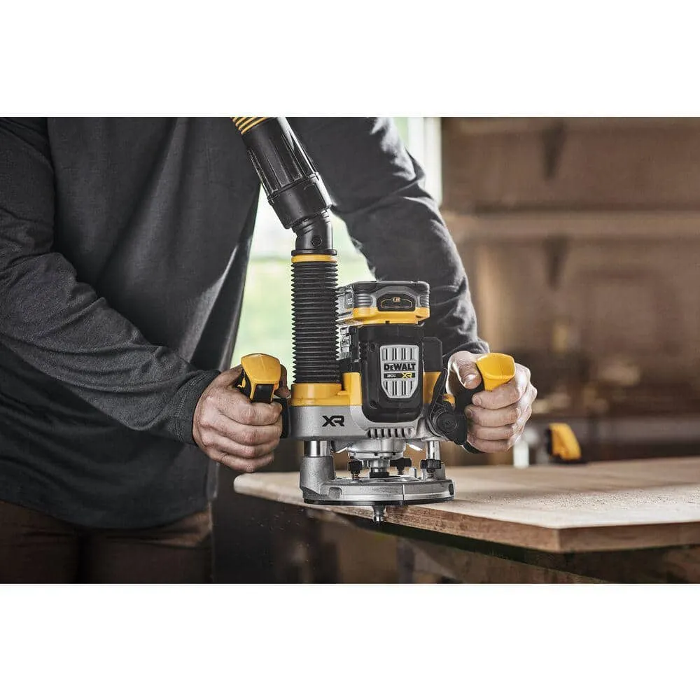 DEWALT 20-Volt MAX XR Lithium-Ion 2-1/4 Peak HP Brushless Cordless Plunge Router with 20-Volt MAX XR 8.0 Ah Battery Pack, photo 7 of 13