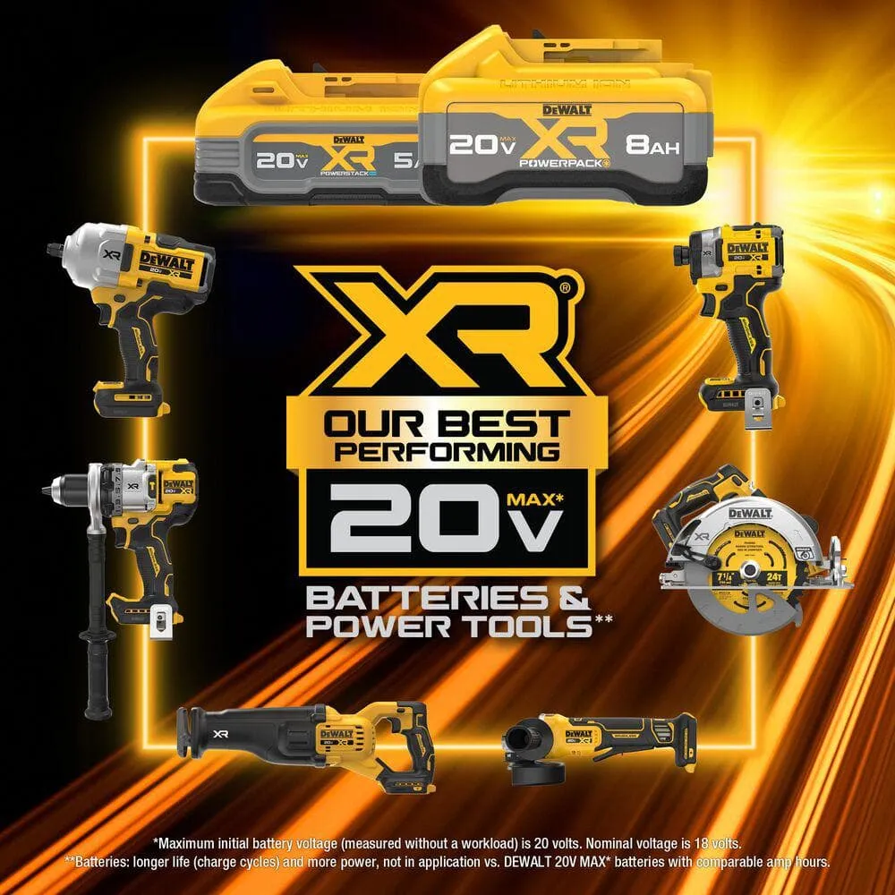 DEWALT 20-Volt MAX XR Lithium-Ion 2-1/4 Peak HP Brushless Cordless Plunge Router with 20-Volt MAX XR 8.0 Ah Battery Pack, photo 5 of 13