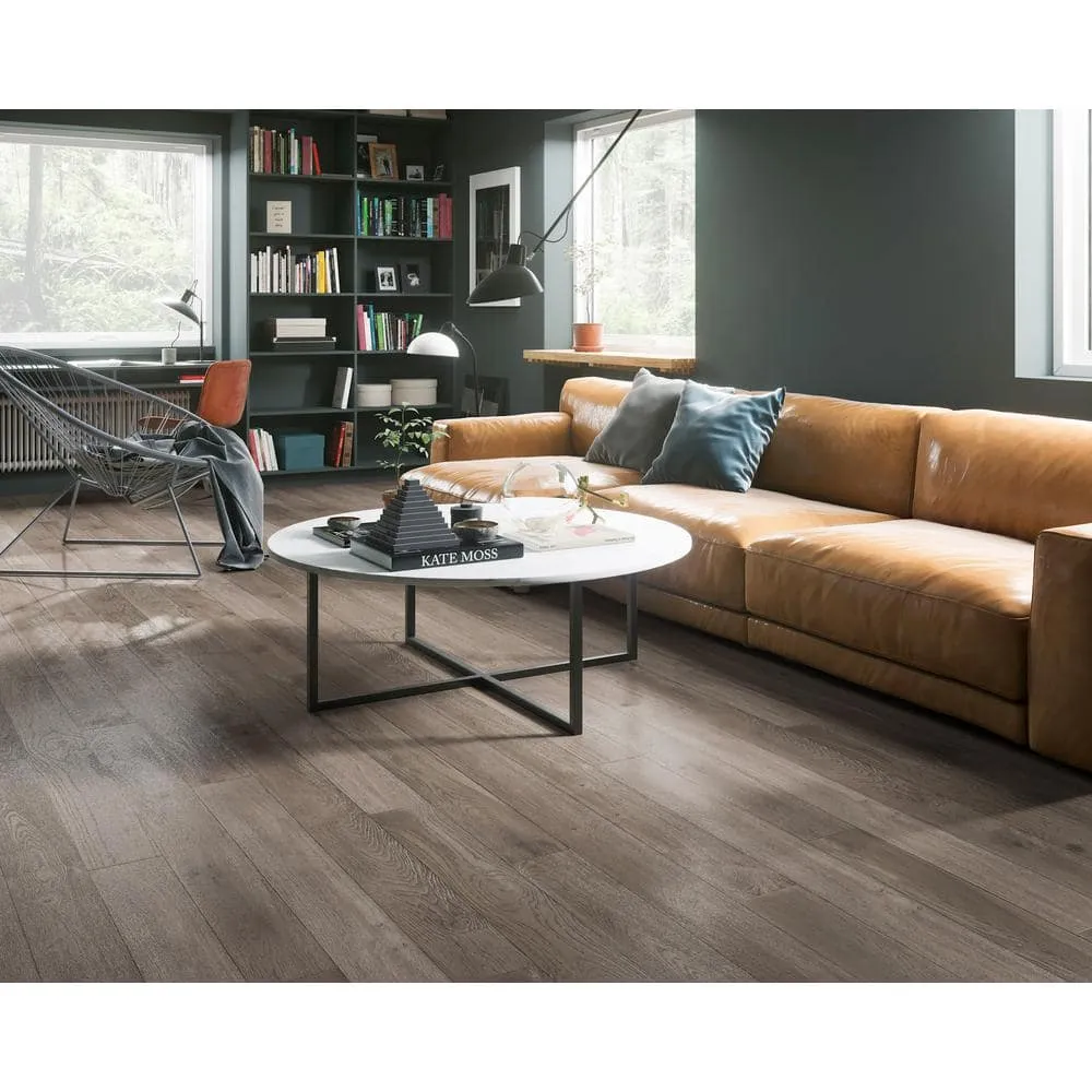 ACQUA FLOORS Dexter Oak 1/4 in. T x 5 in. W Click Lock Wire Brushed Engineered Hardwood Flooring (16.68 sq.ft./case), photo 3 of 7