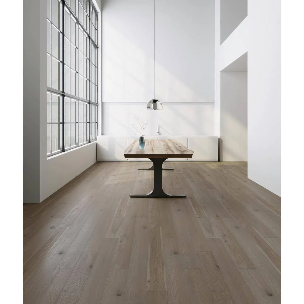 ACQUA FLOORS Dexter Oak 1/4 in. T x 5 in. W Click Lock Wire Brushed Engineered Hardwood Flooring (16.68 sq.ft./case), photo 6 of 7