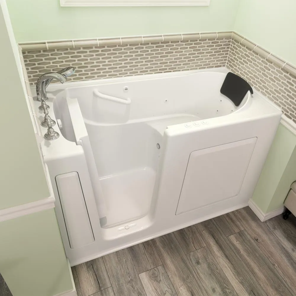 American Standard Gelcoat Premium Series 60 in. Left-Hand Walk-In Whirlpool and Air Bathtub in White, photo 5 of 22