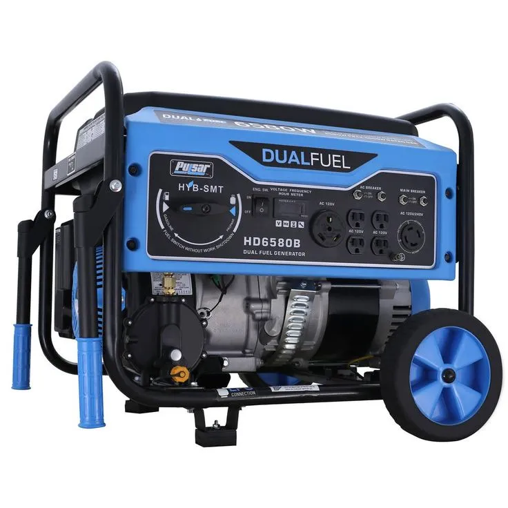 Pulsar 6,580/5,500-Watt Dual Fuel Gasoline/Propane Powered Recoil Start Portable Generator with CARB Compliant 274 cc Engine, photo 9 of 10