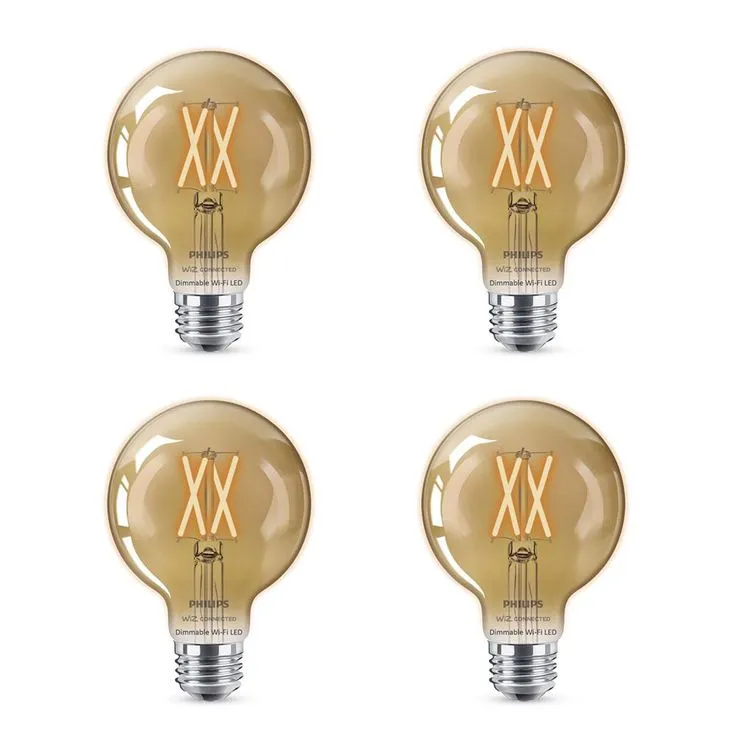 Philips Soft White G25 LED 40-Watt Equivalent Dimmable Smart Wi-Fi Wiz Connected Wireless Light Bulb, photo 8 of 10