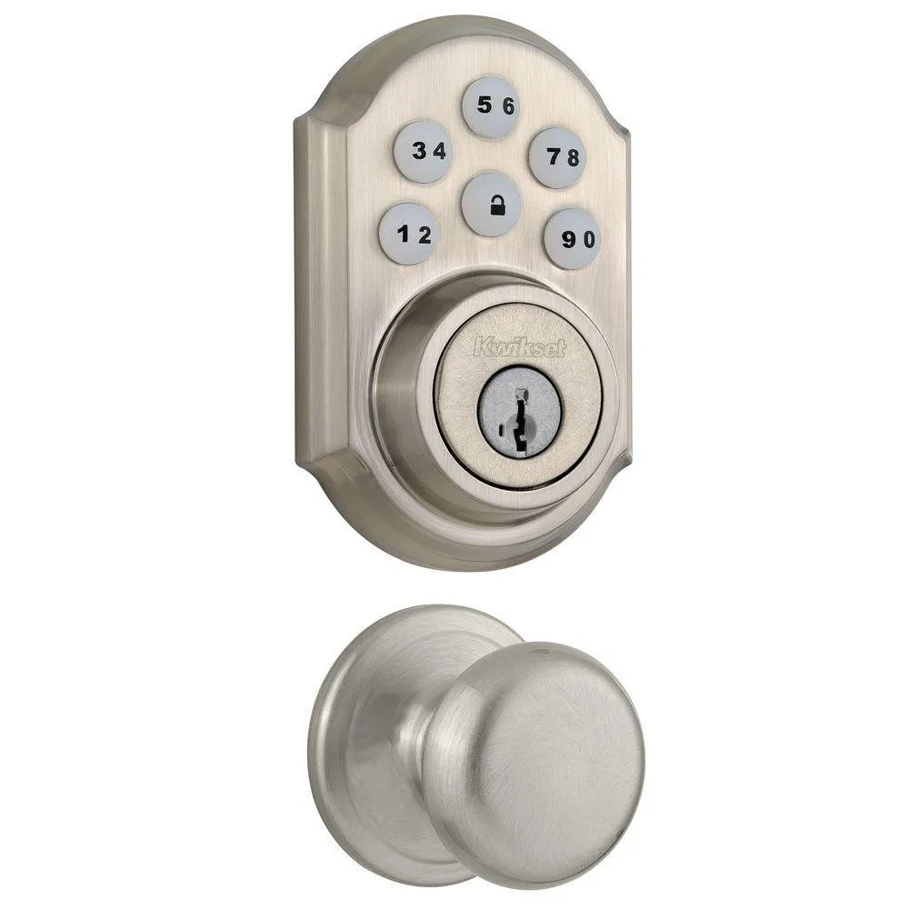 Kwikset SmartCode 909 Satin Nickel Single Cylinder Electronic Deadbolt Featuring SmartKey Security, photo 15 of 17