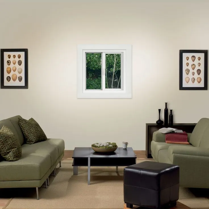 JELD-WEN FiniShield V-4500 23-1/2-in x 23-1/2-in x 3-in Jamb Left-operable Vinyl Black Sliding Window Full Screen Included, photo 6 of 8