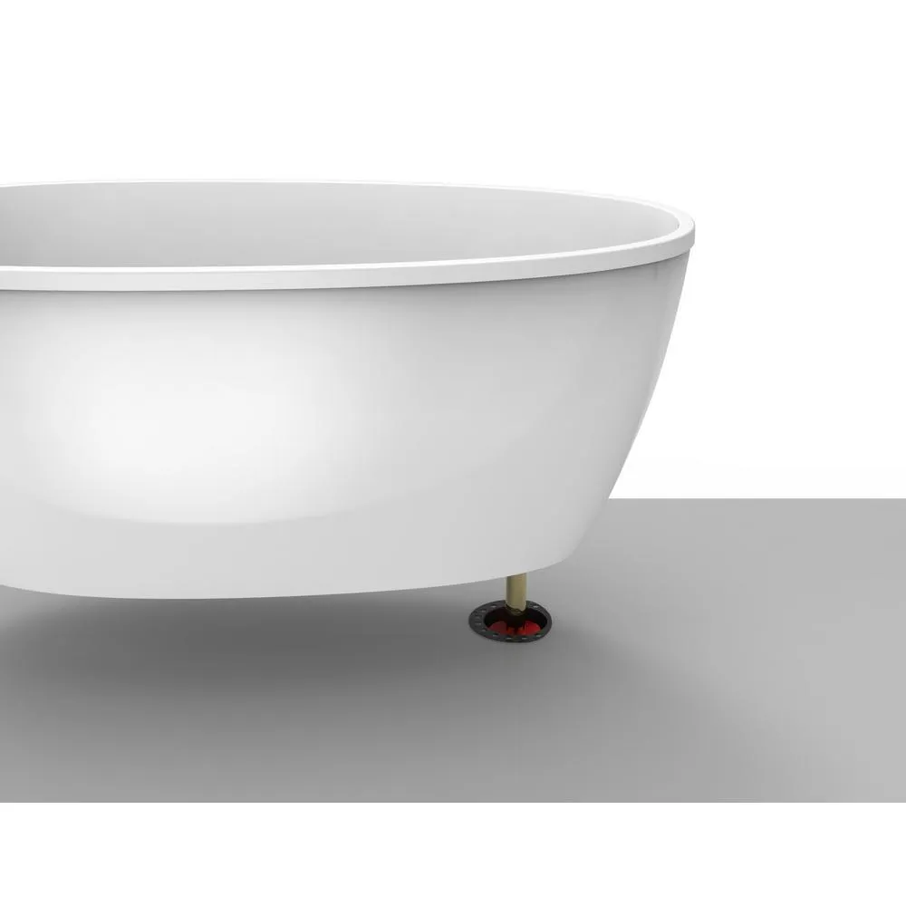 Universal Tubs Johanna 59 in. x 30 in. Acrylic Flatbottom Freestanding Soaking Bathtub in White, photo 7 of 13