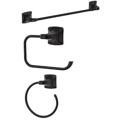 3-piece Selia Tuscan Bronze Decorative Bathroom Hardware Set