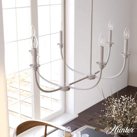 Southcrest 6-Light Distressed White Chandelier
