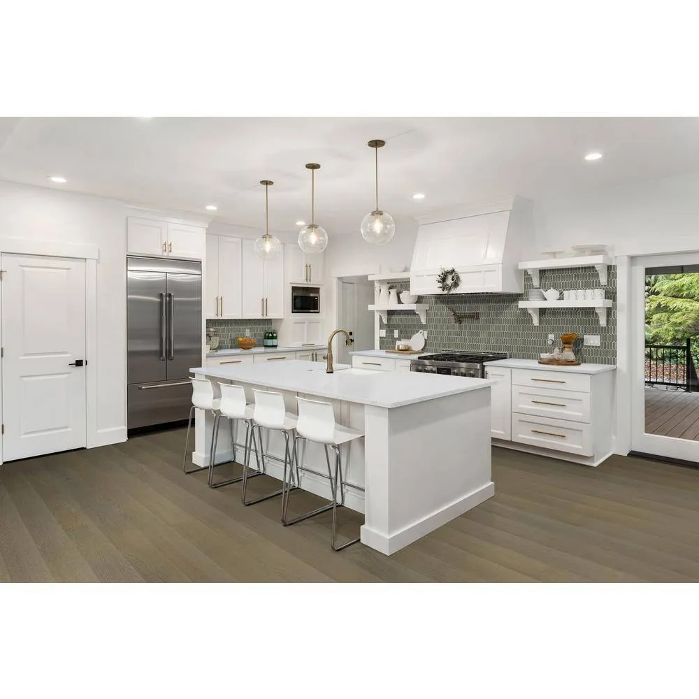 A&A Surfaces Woodridge Dorman Oak 0.28 in. x 6.5 in. Waterproof Wire Brushed Engineered Hardwood Flooring (1040.16 sq. ft./pallet), photo 3 of 9