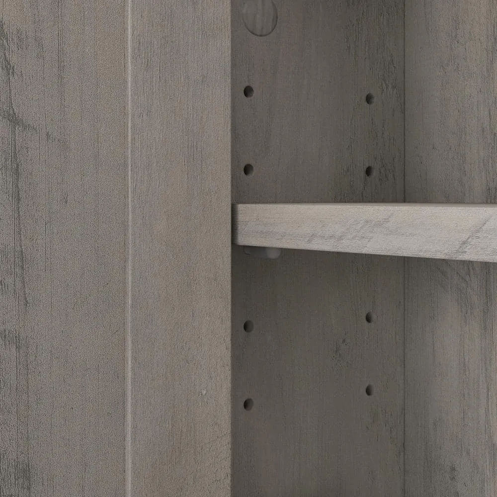Bush Furniture Key West 31.89 in. W x 25 in. H Rectangular Particle Board Medicine Cabinet with Mirror in Driftwood Gray, photo 2 of 10