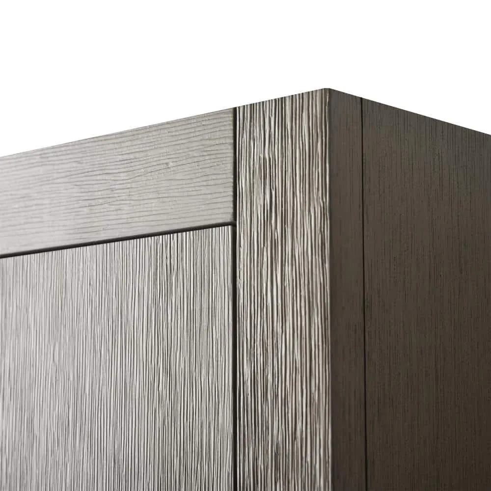 Vanity Art 24 in. W x 8 in. D x 33 in. H Bathroom Storage Wall Cabinet in Driftwood Gray/MB, photo 7 of 8