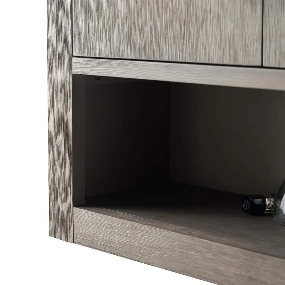 Vanity Art 24 in. W x 8 in. D x 33 in. H Bathroom Storage Wall Cabinet in Driftwood Gray/MB, photo 6 of 8