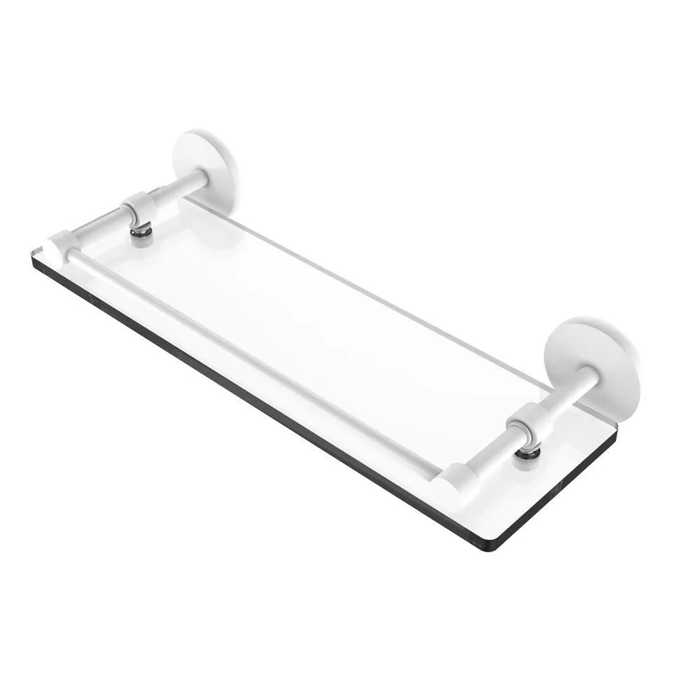 Allied Brass 16 in. L x 3 in. H x 5 in. W Clear Glass Bathroom Shelf with Gallery Rail in Oil Rubbed Bronze, photo 12 of 17