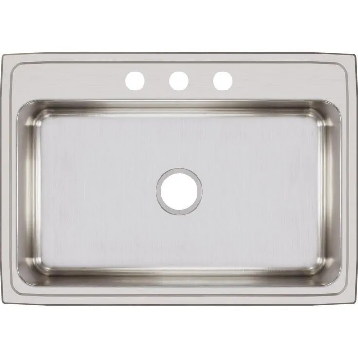 Lustertone Drop-In Stainless Steel 15 in. 3-Hole Single Bowl Bar Sink in Lustrous Highlighted Satin, photo 6 of 8