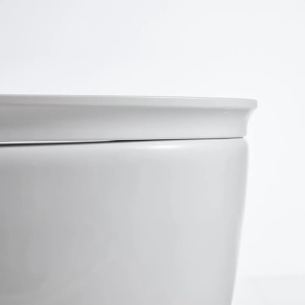 Boyel Living 0.8 GPF/1.28 GPF Dual Flush Square Shape Ceramic Elongated Toilet Including Toilet Square Only Seat in White, photo 6 of 8