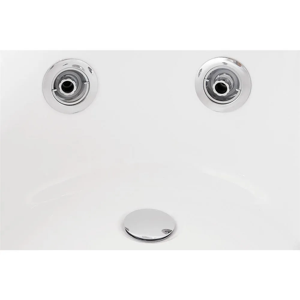 66.9 in. Acrylic Clawfoot Whirlpool Bathtub in White, photo 6 of 14