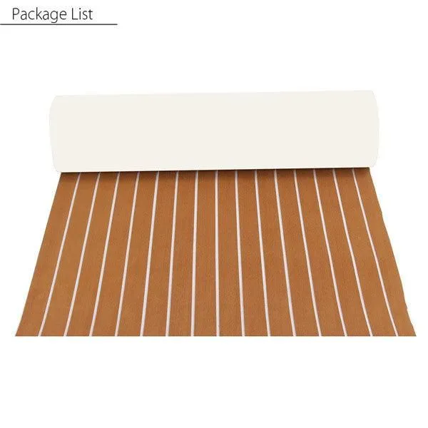 12 Colors 94''x35'' / 91''x35'' Marine Yacht Boat & RV Flooring Sheet Teak EVA Foam Synthetic Self-Adhesive Non-slip Mat 6mm Thicknes, photo 9 of 14
