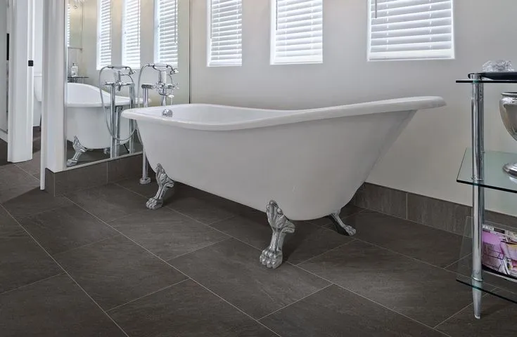 Style Selections Galvano Charcoal Porcelain Granite Bullnose Tile (3-in x 12-in), photo 5 of 8