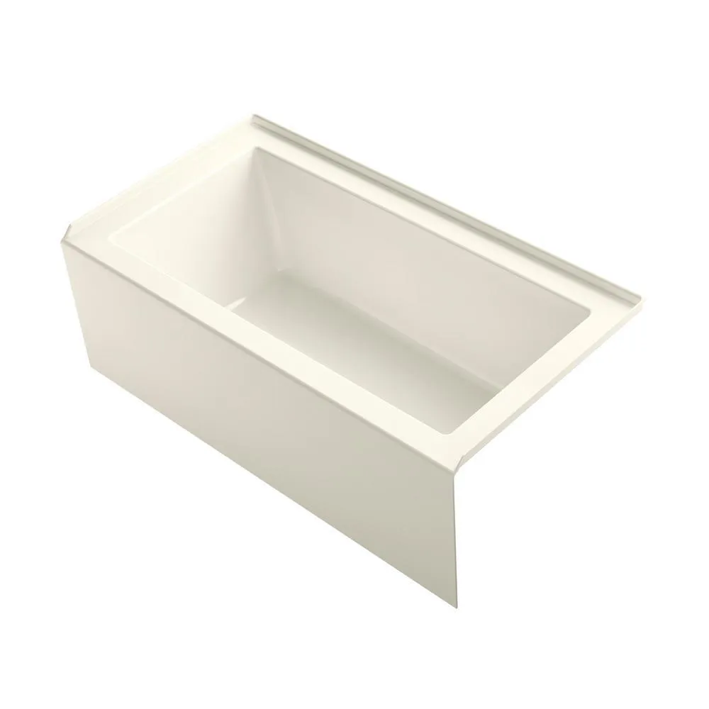 Underscore 60 in. Acrylic Right-Hand Drain Rectangular Alcove Bathtub in White, photo 6 of 11