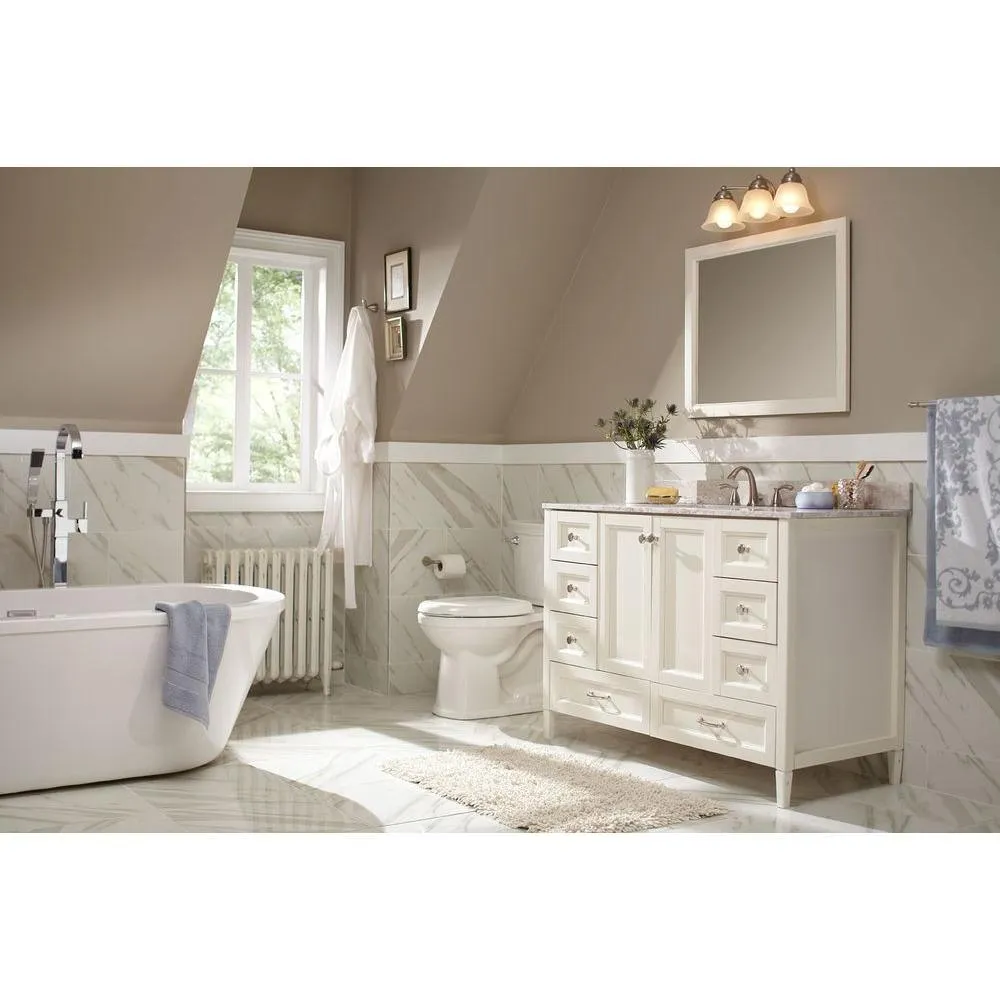 Colton 63 in. Center Drain Freestanding Bathtub in Glossy White, photo 7 of 10