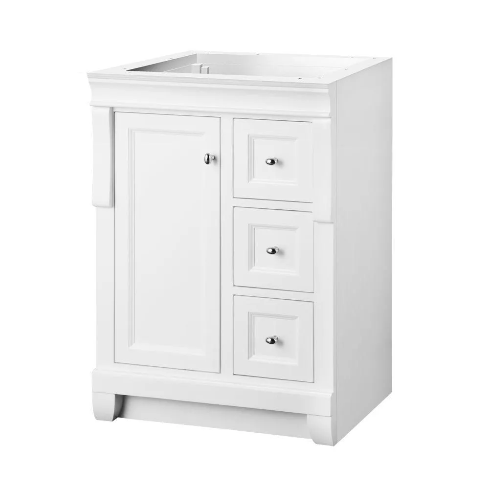 Naples 48 in. W Bath Vanity Cabinet Only in Distressed Grey with Left Hand Drawers, photo 10 of 30