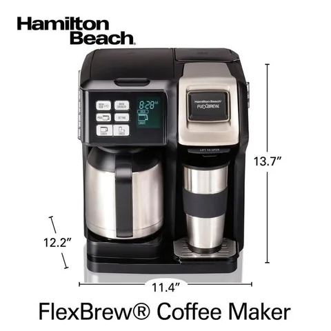 Flex Brew 2-Way 10-Cup Black Drip Coffee Maker with Thermal Carafe