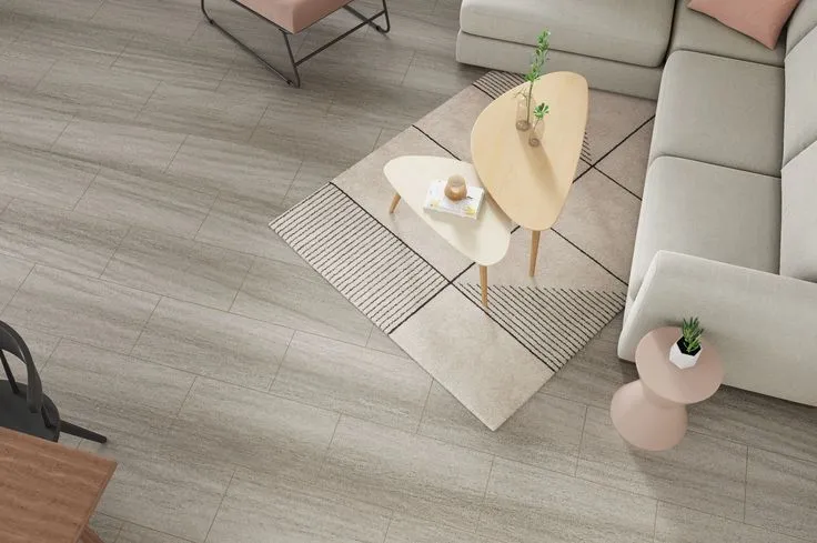 Style Selections Santori Stone 4-mil x 12-in W x 24-in L Groutable Water Resistant Peel and Stick Luxury Vinyl Tile Flooring, photo 6 of 7