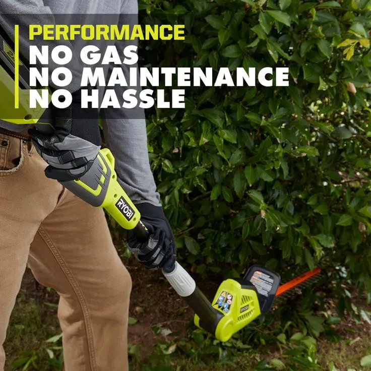 RYOBI 18 in. 40-Volt Lithium-Ion Cordless Pole Hedge Trimmer with 2.0 Ah Battery and Charger Included, photo 5 of 8