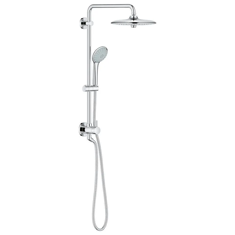 Retrofit System 260 3-Spray Patterns with 2.5 GPM 10.25 in. Wall Mount Dual Shower Heads in Brushed Nickel, photo 4 of 4