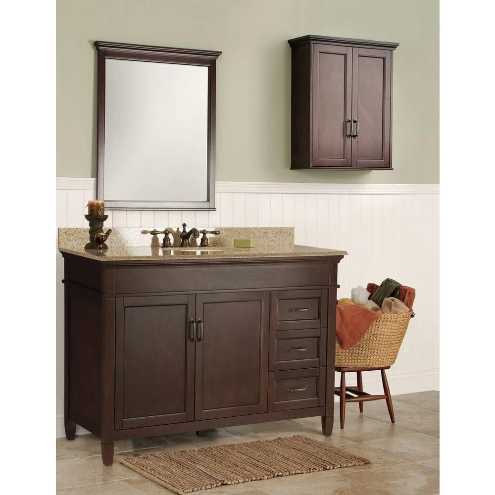 Ashburn 48 in. W Bath Vanity Cabinet Only in Mahogany, photo 12 of 26