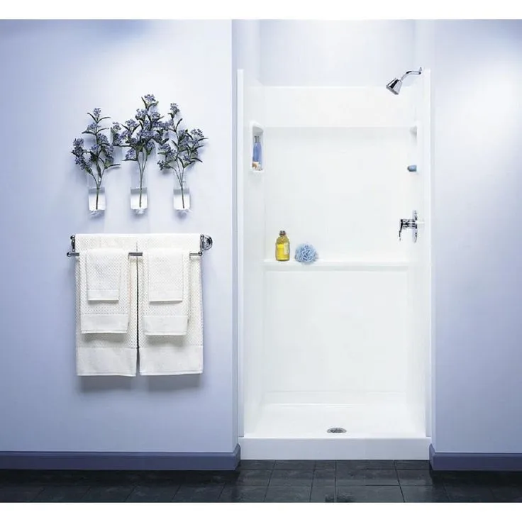 34 in. x 48 in. x 72 in. 3-Piece Direct-to-Stud Alcove Shower Surround in Bone, photo 4 of 4