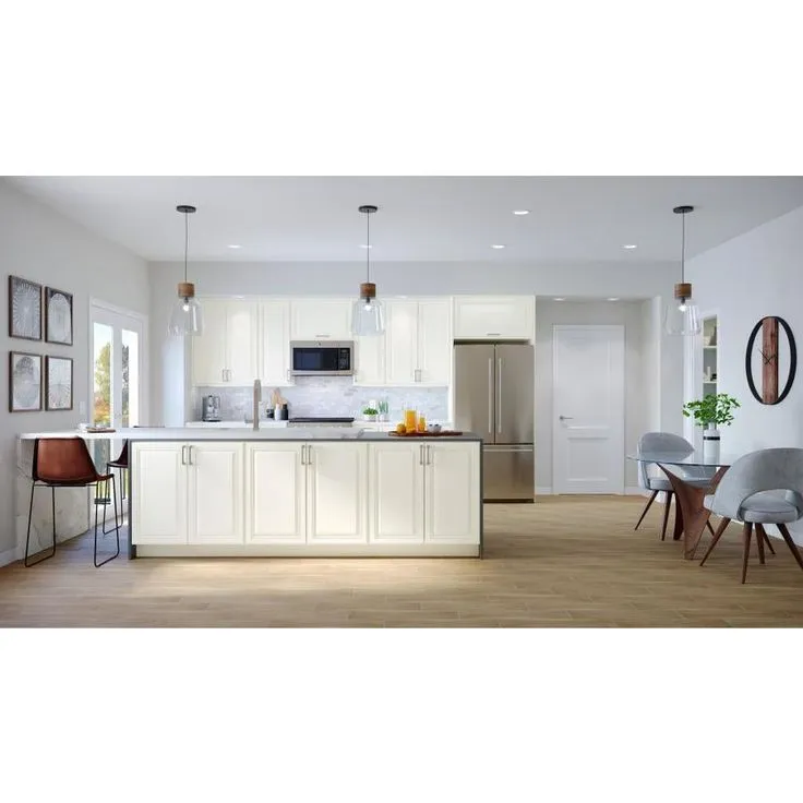 allen + roth Dawley 30-in W x 15.125-in H x 24-in D Linen Maple Door Wall Semi-Custom Cabinet, photo 6 of 8