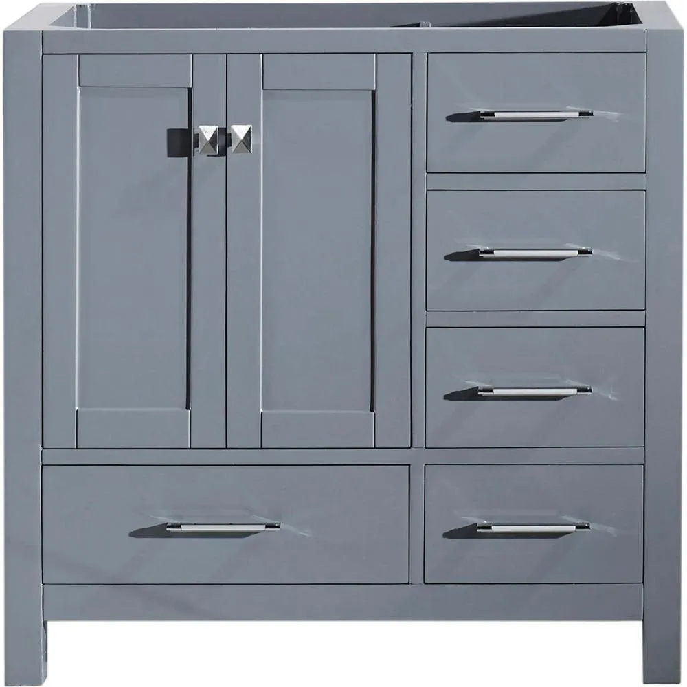 Caroline Avenue 48 in. W Bath Vanity Cabinet Only in Gray, photo 5 of 24