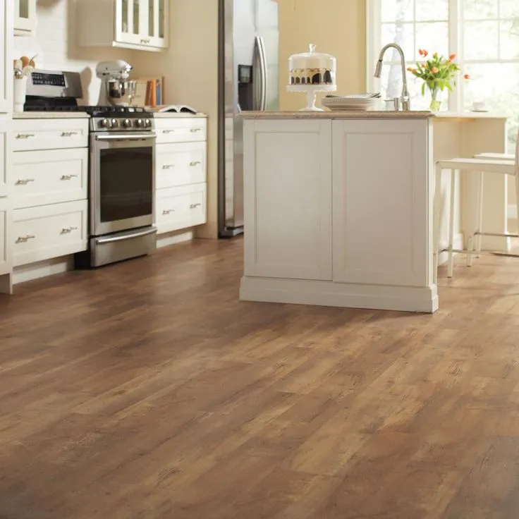 TrafficMaster Pacific Pine 6 in. W x 36 in. L Luxury Vinyl Plank Flooring (24 sq. ft. / case), photo 4 of 14