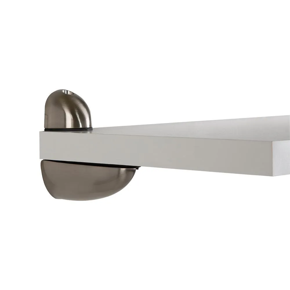 Benton Collection 30 in. W x 1 in. H x 10 in. D Floating Shelf in White, photo 4 of 5