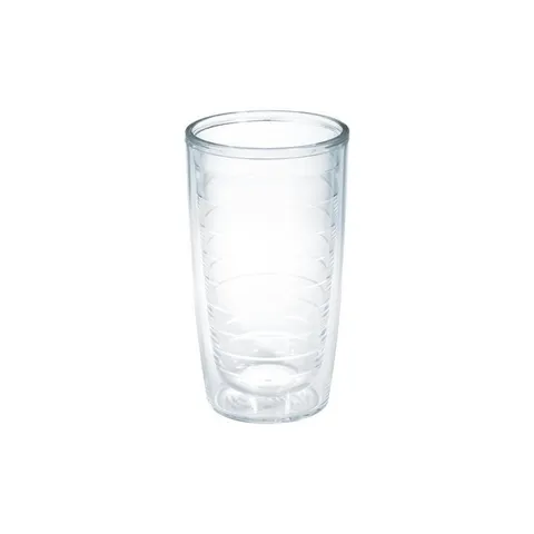 Clear Plastic 16 oz. 4-Pack Double Walled Insulated Tumbler No Lid